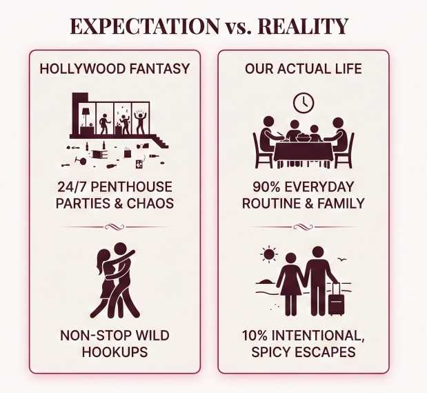 Matt and I sharing the reality of our swinger lifestyle.